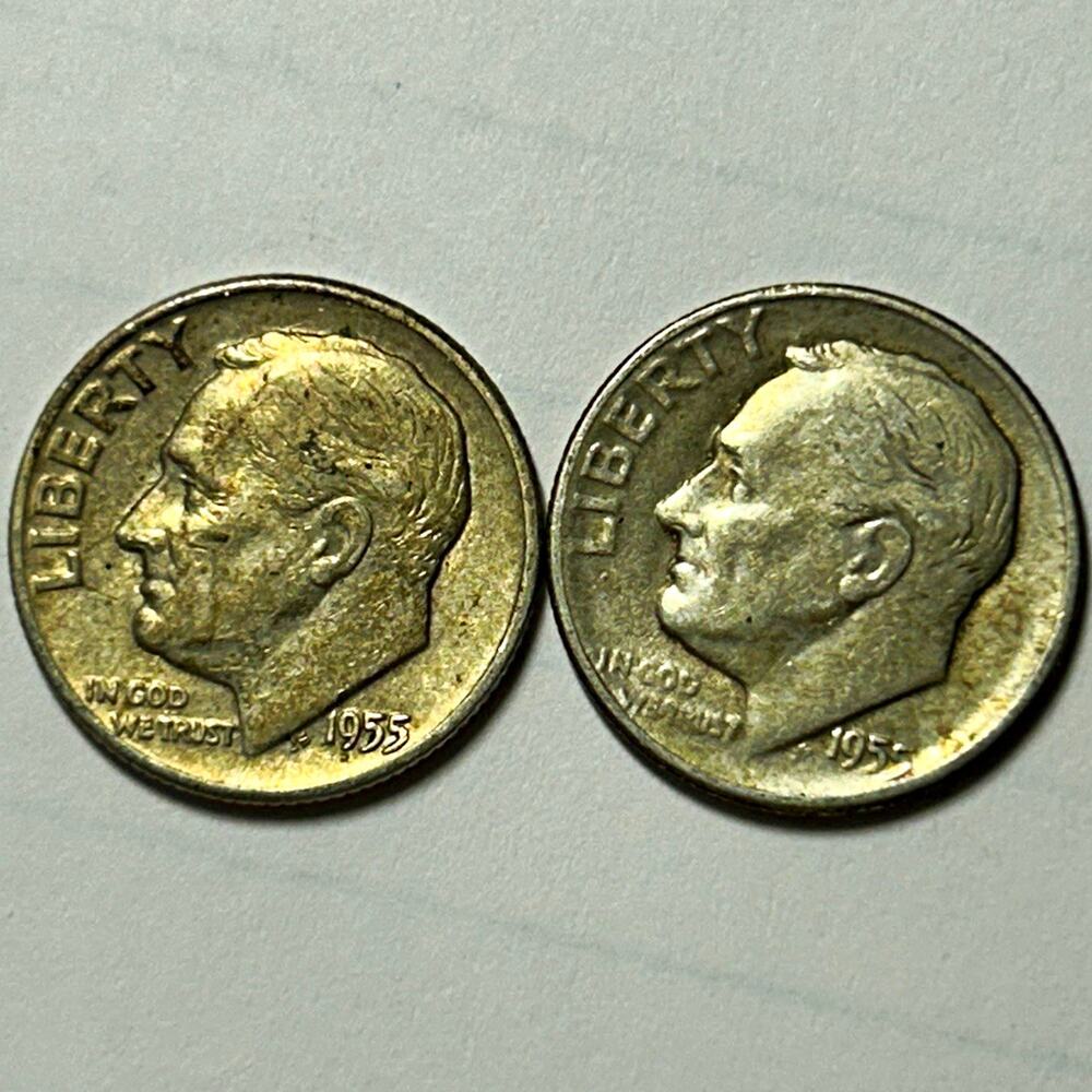1955 S 1955 D better date Roosevelt Dimes